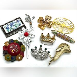 ❤️ Vintage brooch collection, 10 total! ❤️